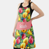 夏のヴィンテージ果実水の色のパターン エプロン (インサイチュ)
