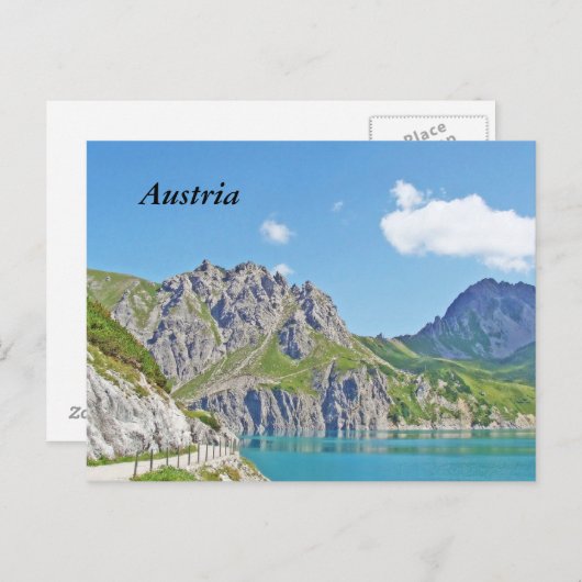 夏のヴォラーベルグのオーストリア山脈 ポストカード (正面/裏面)