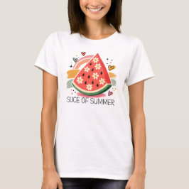 夏の一片、スイカのスライスグラフィック Tシャツ