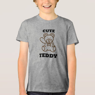 夏の乳児かわいいベアーテディ トライブレンドＴシャツ