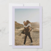 夏の乾燥した野生のフローラの水の色の結婚写真 招待状 (裏面)