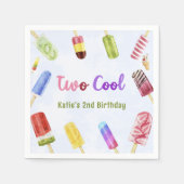 夏の二クールつのポプシクル2nd誕生日ナプキンス スタンダードカクテルナプキン (正面)