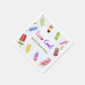 夏の二クールつのポプシクル2nd誕生日ナプキンス スタンダードカクテルナプキン (角)