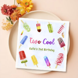 夏の二クールつのポプシクル2nd誕生日ナプキンス スタンダードカクテルナプキン