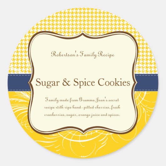 夏の人気ラベル ラウンドシール (正面)