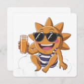 夏の休みが始まったよ 招待状 (正面/裏面)