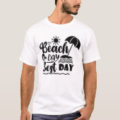 夏の休日テーマ Tシャツ (正面)