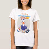 夏の休日 シリー・グース かわいいキャラクター Tシャツ (正面)