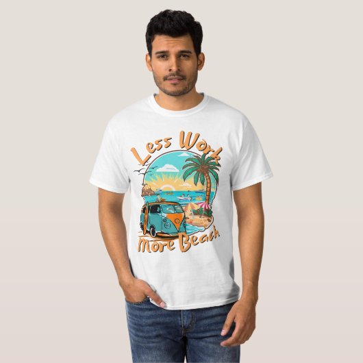 夏の休暇はビーチで過ごそう Tシャツ (正面フル)