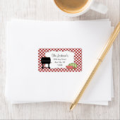 夏の住所 シール（グリルとスイカ） ラベル (インサイチュ)