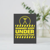 夏の体下の建築おもしろいフィットネスエクスカス ポストカード (スタンド正面)