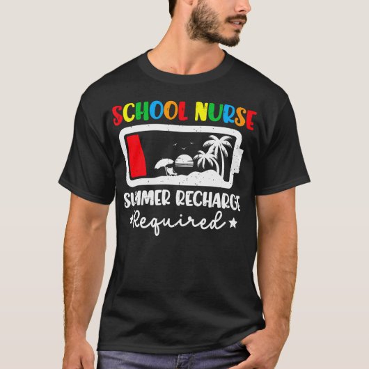 夏の充電完了 学年の最後の日 Tシャツ (正面)