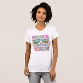 夏の先生の子ども向けおもしろいの学校 Tシャツ (正面フル)