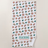 夏の先生感謝のビーチ教えNot's ビーチタオル (正面)