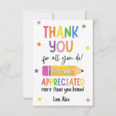 夏の先生感謝 サンキューカード (正面)