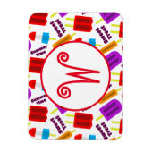 夏の冷凍ジュースバー モノグラム マグネット (縦)