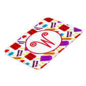 夏の冷凍ジュースバー モノグラム マグネット (左側)