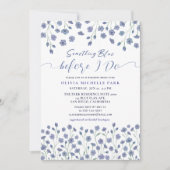 夏の前に何か青いブライダルシャワー 招待状 (正面)