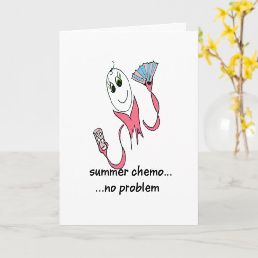 夏の化学クール療法を続ける カード (黄色い花)