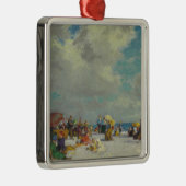 夏の午後のビーチ（E.H.ポットサスト） メタルオーナメント (右)