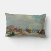 夏の午後のビーチ（E.H.ポットサスト） ランバークッション (裏面)