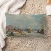 夏の午後のビーチ（E.H.ポットサスト） ランバークッション (ブランケット)