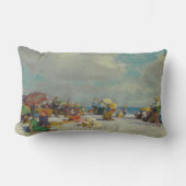 夏の午後のビーチ（E.H.ポットサスト） ランバークッション (正面)