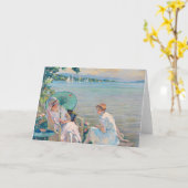 夏の午後の湖 | エドワード・キュケル カード (黄色い花)