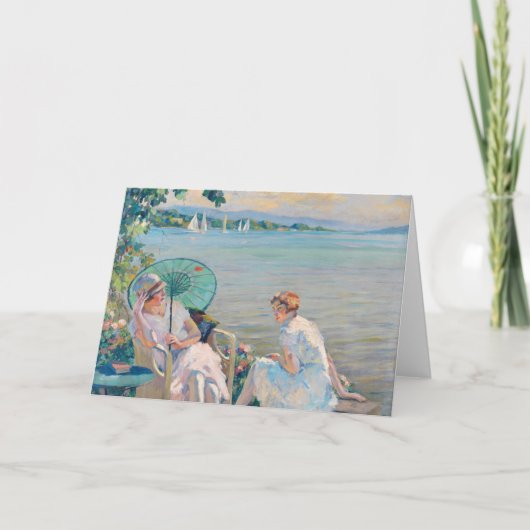 夏の午後の湖 | エドワード・キュケル カード (正面)