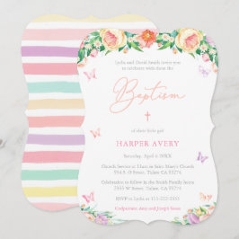 夏の午後少女洗礼式パーティー 招待状