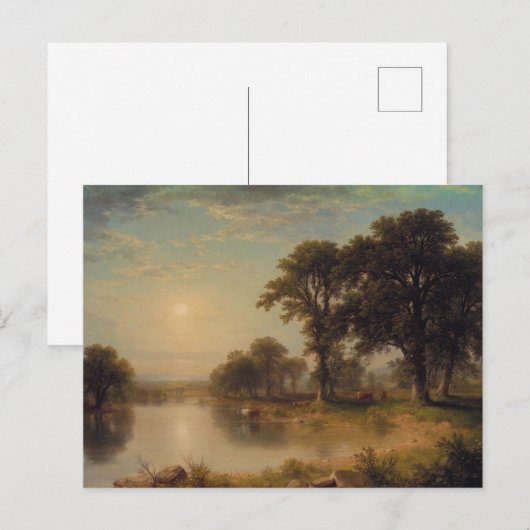 夏の午後(1865) - Asher Brown Durand ポストカード (正面/裏面)