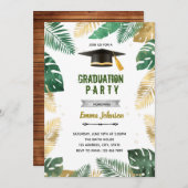 夏の卒業式テーマの招待状 招待状 (正面/裏面)