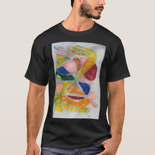 夏の印象の水彩 Tシャツ (正面)