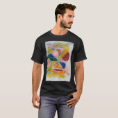 夏の印象の水彩 Tシャツ (正面フル)