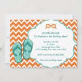 夏の双安定回路の誕生会の招待 招待状 (正面)