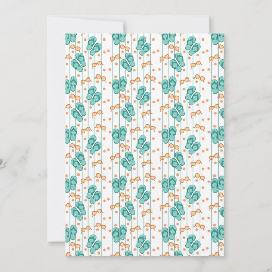 夏の双安定回路の誕生会の招待 招待状 (裏面)