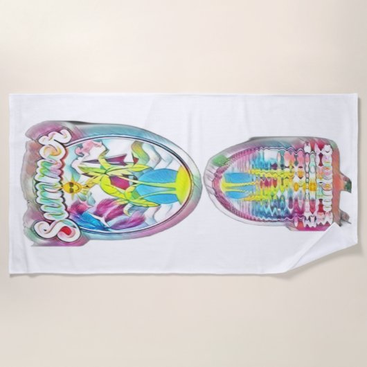 夏の反射 ビーチタオル (正面)