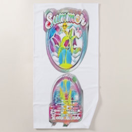 夏の反射 ビーチタオル