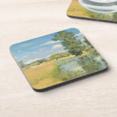 夏の収穫風景を川で抜ける コースター (左側)