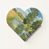 夏の収穫風景を川で抜ける ノートブック (裏面)