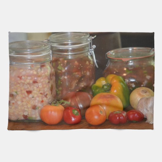 夏の収穫 キッチンタオル (横)