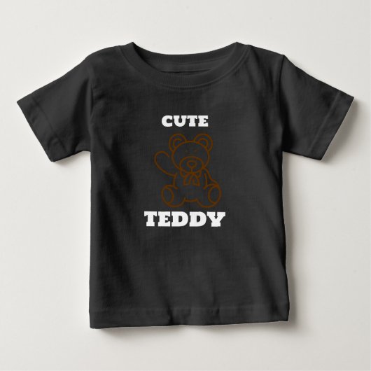 夏の可愛いくまテディベア キッズ ベビーTシャツ (正面)