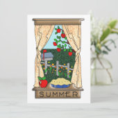 夏の台所の窓からの眺め 招待状 (スタンド正面)