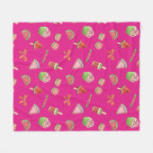 夏の喜び フリースブランケット (正面(横))