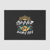 夏の喜び – 暖かい太陽と幸福の引用文 薄葉紙 (正面)