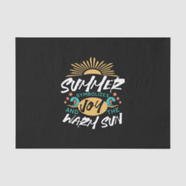 夏の喜び – 暖かい太陽と幸福の引用文 薄葉紙