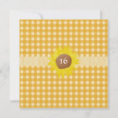 夏の国のおもしろいsweet sixteen誕生日 招待状 (裏面)