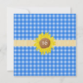 夏の国のおもしろいsweet sixteen誕生日 招待状 (裏面)