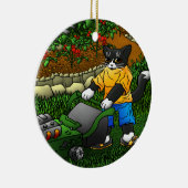 夏の園芸猫 セラミックオーナメント (右)