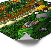 夏の園芸猫 ポスター (角)